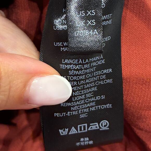 Anthropologie Burnt Orange Satin Slip Dress XS - Picture 7 of 11